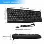 VicTsing Wired Keyboard, Computer USB Keyboard SpillResistant with 5 Feet USB C
