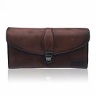 Women's Ladies Large Capacity Handmade Dip Dye Genuine Leather Wallet Card Hold