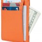 Linscra Small Genuine Leather RFID Blocking Minimalist Wallet Credit ID Card Hol