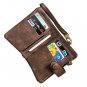 Women's Small Bifold Leather wallet Rfid blocking Ladies Wristlet with Card hol