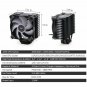 CPU Cooler, Aigo CPU Air Cooler Premium Quiet 4 Direct Contact Heatpipes Colorfu