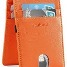 Mutural Leather Credit Card Case RFID Blocking Slim Bifold Front Pocket Wallet W