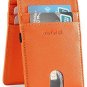 Mutural Leather Credit Card Case RFID Blocking Slim Bifold Front Pocket Wallet W