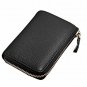 Edmen Zipper Key Wallet Leather Credit Card Case Coins Purse with ID Window for
