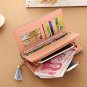 HeySun Adorable Cat Ears Coin Purse for Ladies Long Wallet Money Clip Designer C