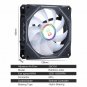 LEDdess Rainbow Wire RGB LED Fans, Quiet Edition High Airflow Adjustable Colors
