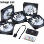 LEDdess Rainbow Wire RGB LED Fans, Quiet Edition High Airflow Adjustable Colors
