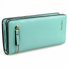 Gottowin Women Long Wallet Clutch Handbag Card Cellphone Coin Organizer Mint Gre