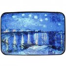 Aluminum Wallet RFID Blocking Slim Metal Credit Card Holder Hard Case (Van Gogh