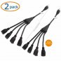 Cable Matters 2Pack 4 Outlet Power Splitter Cord (Power Cord Splitter/Power Cor