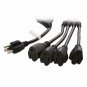 Cable Matters 2Pack 4 Outlet Power Splitter Cord (Power Cord Splitter/Power Cor