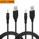3.5mm Male AUX Audio Plug Jack to USB 2.0 Male Converter Charge Cable Adapter Da
