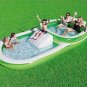 Bestway H2OGO! Two-In-One Wide Inflatable Family Outdoor Pool, Features Dual Poo