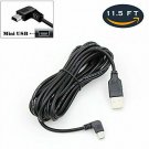 Charging Power Cable for Dash Cam, USB 2.0 to Mini USB Car Vehicle Power Charger