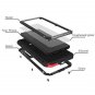 LG V40 ThinQ Case Armor Tank Aluminum Metal Gorilla Glass Shockproof Heavy Duty