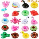 HLXY Inflatable Drink Holders 20 Packs Swim Drink Floats Coasters Summer Pool Be
