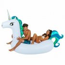 SunDaze Floats Giant 9 Foot Inflatable Tropical Unicorn Pool Float - Fun Kids Sw
