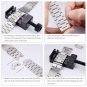 Minfex Compatible with Samsung Galaxy Watch Bands 46mm, 22mm Stainless Steel Rep