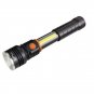 TEEKLAND 5W T6 + COB 1200LM 4 Modes Focusing Rotary Flashlight w/ Magnet Tail