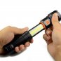 TEEKLAND 5W T6 + COB 1200LM 4 Modes Focusing Rotary Flashlight w/ Magnet Tail