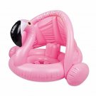 Soyoekbt Baby Flamingo Inflatable Pool Float with Sun Canopy Toddler Swimming Ri