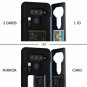 TORU CX PRO LG V40 ThinQ Wallet Case Blue with Hidden Credit Card Holder ID Slot