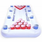 GoPong Pool Lounge Beer Pong Inflatable with Social Floating, White