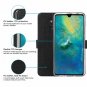 Foluu Compatible Huawei Mate 20 X Case, Wallet Case Card Holster Canvas Flip/Fol