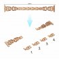 Elobeth Compatible Galaxy Watch 42mm /Active 40mm Band Rose Gold Alloy Crystal R