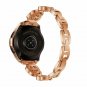 Elobeth Compatible Galaxy Watch 42mm /Active 40mm Band Rose Gold Alloy Crystal R