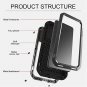 Simicoo Compatible Huawei Mate 20 Pro Aluminum Alloy Metal Bumper Silicone Hybri