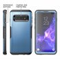 YOUMAKER Case for Galaxy S10 Plus, Metallic Blue Heavy Duty Protection Full Bod