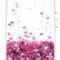 LG G7 GlitterCase TPU Bumper Moving Shiny Quicksand Slim Fit Clear Rose Gold