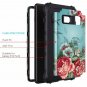 Lontect for Galaxy S10 Plus Case Floral 3 in 1 Heavy Duty Hybrid Sturdy Armor Hi