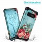 Lontect for Galaxy S10 Plus Case Floral 3 in 1 Heavy Duty Hybrid Sturdy Armor Hi