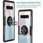 Galaxy S10 Plus Case,Crystal Clear Carbon Fiber Design Armor Protective Case wit