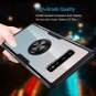 Galaxy S10 Plus Case,Crystal Clear Carbon Fiber Design Armor Protective Case wit