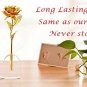 UniteStone Monther Day Gift 24K Gold Foil Artificial Rose Flower Birthday Gift