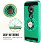 Moto G7 Case, Zenic Dual Layer Slim 360 Degree Rotating Ring Kickstand Protectiv