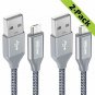 BrexLink Micro USB Cable Android, Micro USB to USB 2.0 Cable (2Pack,6.6Ft) Nylo