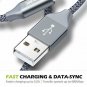 BrexLink Micro USB Cable Android, Micro USB to USB 2.0 Cable (2Pack,6.6Ft) Nylo