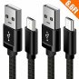 Micro USB Cable Android, Snowkids Micro USB to USB 2.0 Cable (2Pack,6.6Ft) Nylo