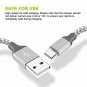 Zcen USB Type C Cable 3Pack 6FT Nylon Braided USB A to USB C Charger Cable Fast