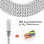 Zcen USB Type C Cable 3Pack 6FT Nylon Braided USB A to USB C Charger Cable Fast