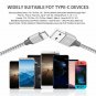 Zcen USB Type C Cable 3Pack 6FT Nylon Braided USB A to USB C Charger Cable Fast