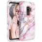 Samsung Galaxy S9 Plus Shockproof Case Soft Slilicon TriLayer Hard PC Marble