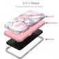 Samsung Galaxy S9 Plus Shockproof Case Soft Slilicon TriLayer Hard PC Marble