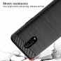 Oneplus 6T Case, Hanhua TC Slim Fit Shockproof TPU Carbon Fiber Pattern with Tem