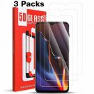 [3 Pack] MEGIVEZ Compatible OnePlus 6T Screen Protector, Tempered Glass [Bubble