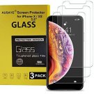 AUSAYE Screen Protector for iPhone X,iPhone Xs,iPhone 10,[3 Pack],HD Clear 9H Te